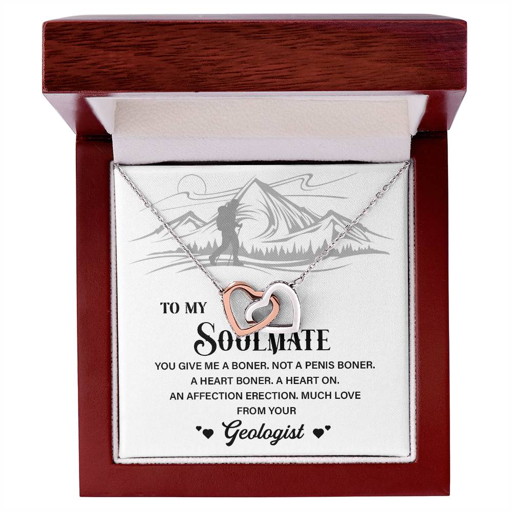 Funny Soulmate Necklace from Geologist Gift Box