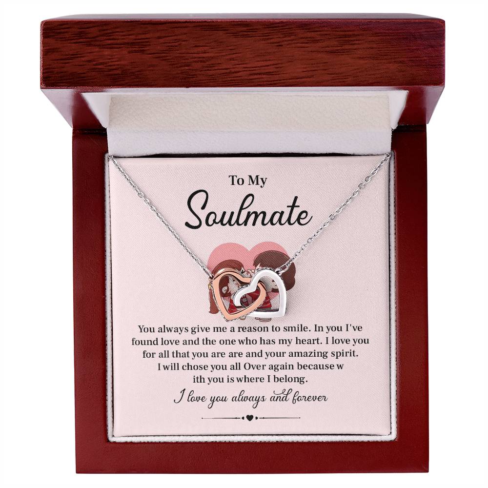 Soulmate Necklace Gift for Her – with Gift Box