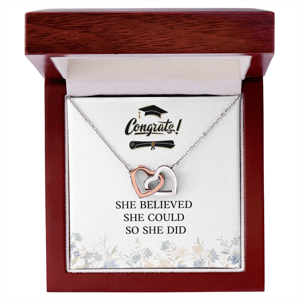 Graduation Necklace Gift – She Believed She Could