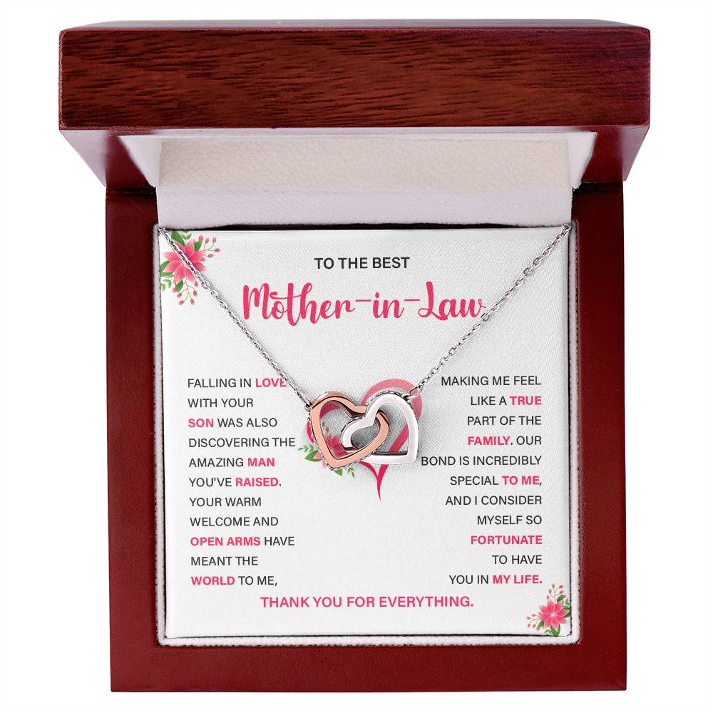 Mother-in-Law Necklace Gift from Daughter-in-Law with Card