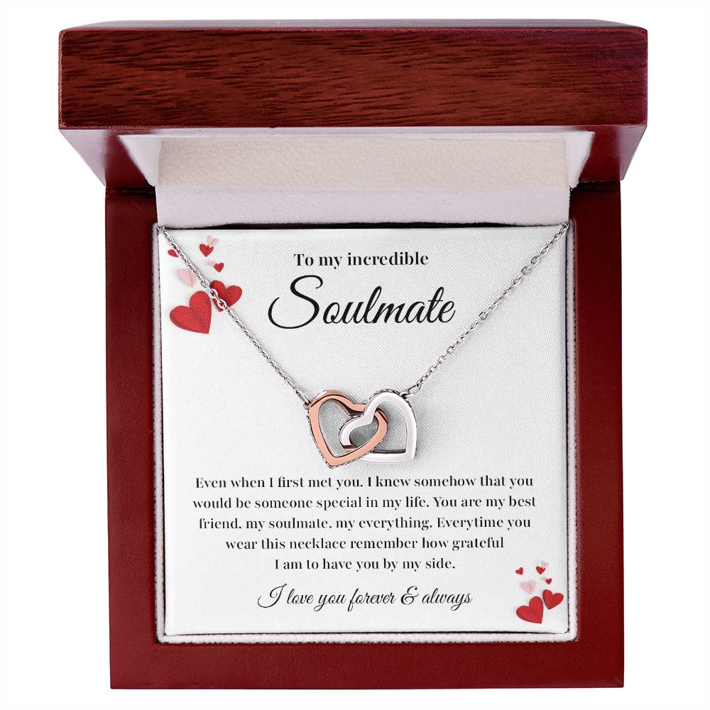 Soulmate Necklace Gift with Card and Gift Box