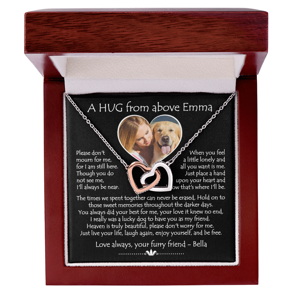 A Hug From Above Emma - Heartwarming Message Card From Your Beloved Furry Friend Bella