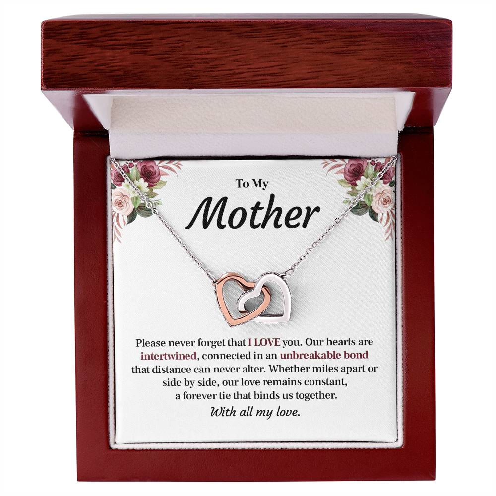 To My Mom Necklace Gift with Heartfelt Message