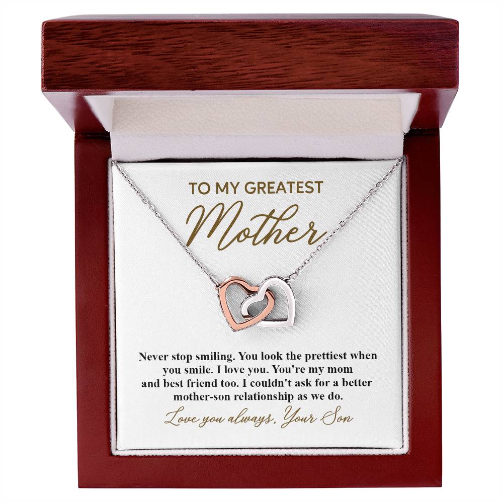 Necklace Gift for Mother from Son – Best Friend Message Card