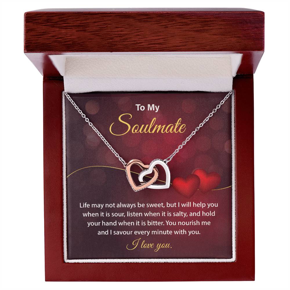 Soulmate Necklace Gift for Her – Message Card & Box