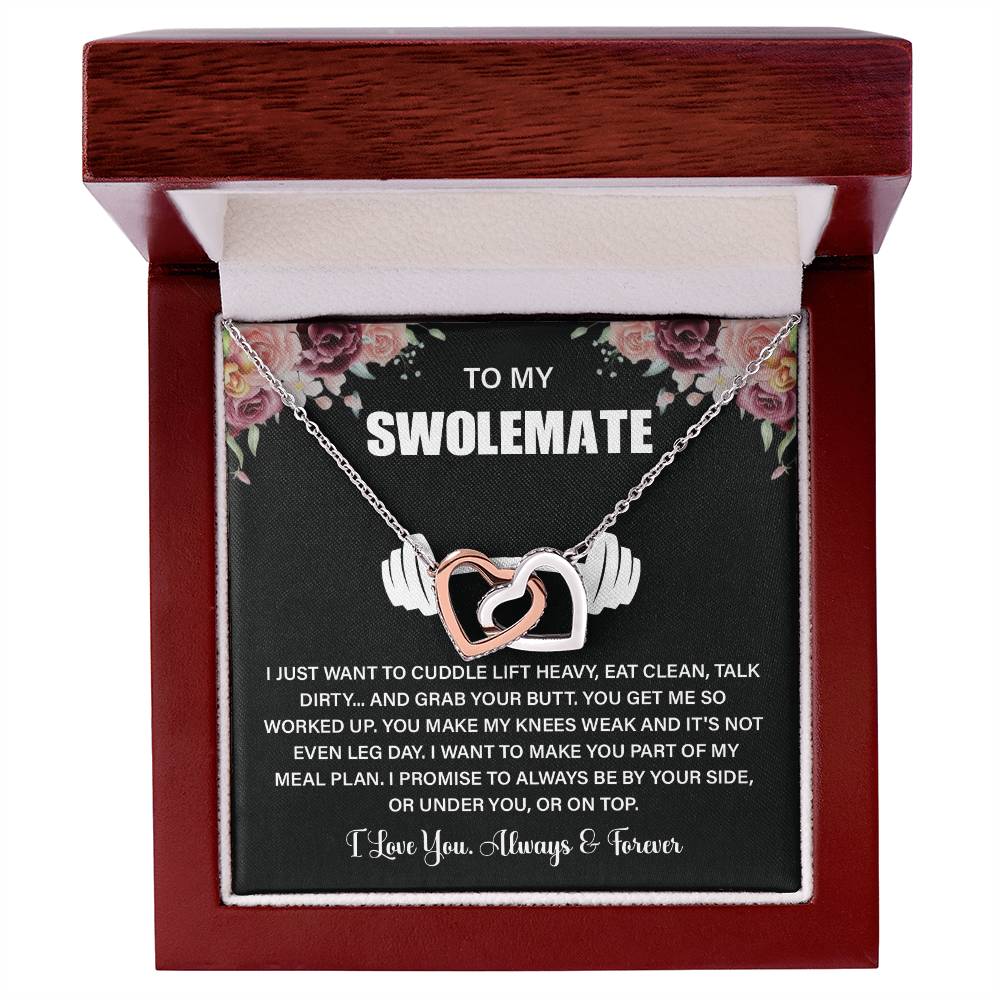 Funny Swolemate Necklace Gift with Message Card