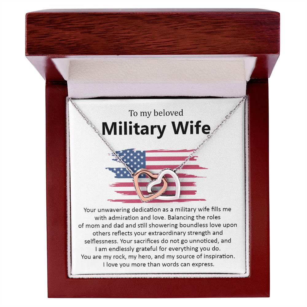 Military Wife Appreciation Gift with Message Card