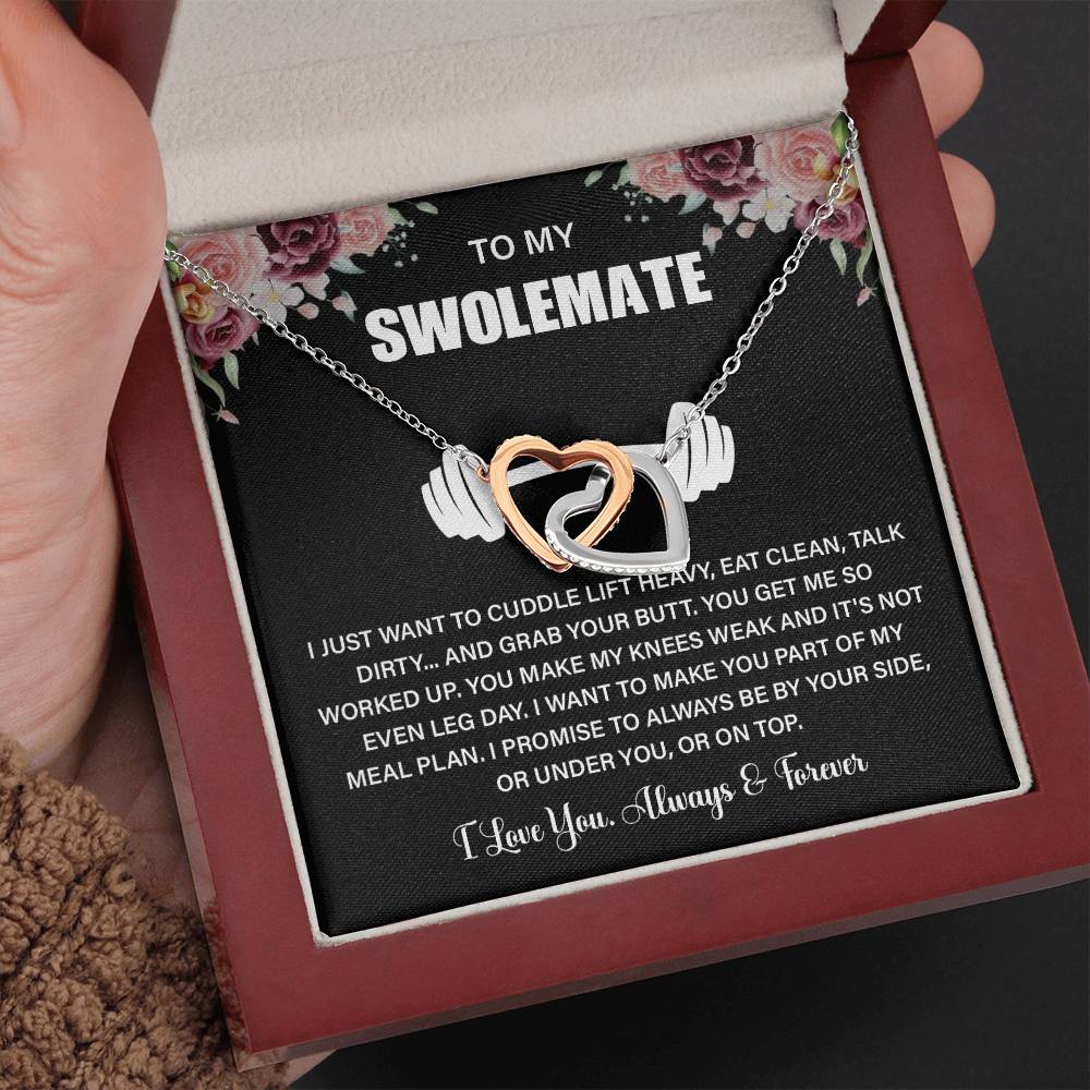 Funny Swolemate Necklace Gift with Message Card