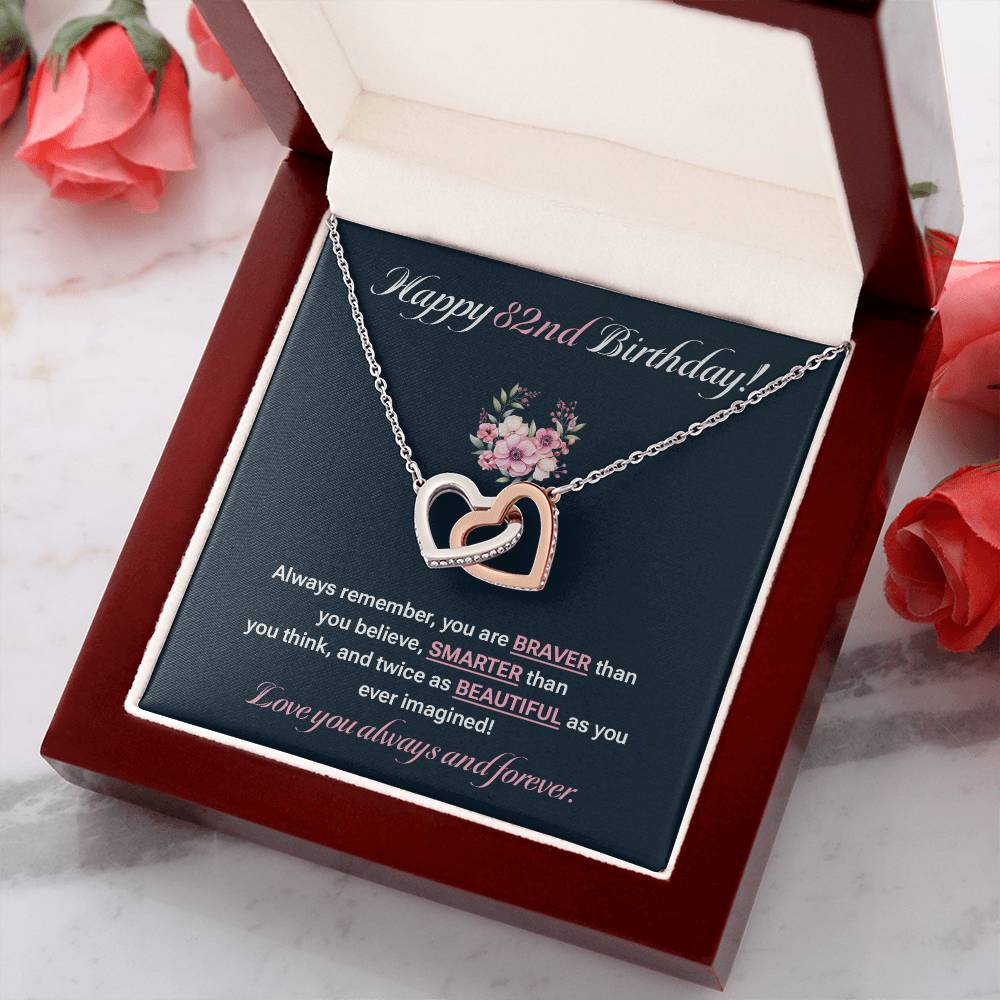 82nd Birthday Gift for Her – Necklace with Gift Box