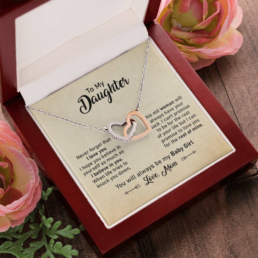 Daughter Necklace Gift with Message Card from Mom