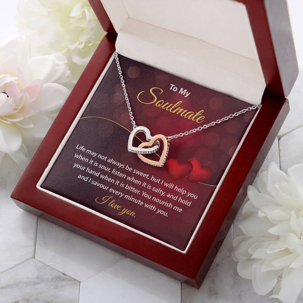 Soulmate Necklace Gift for Her – Message Card & Box