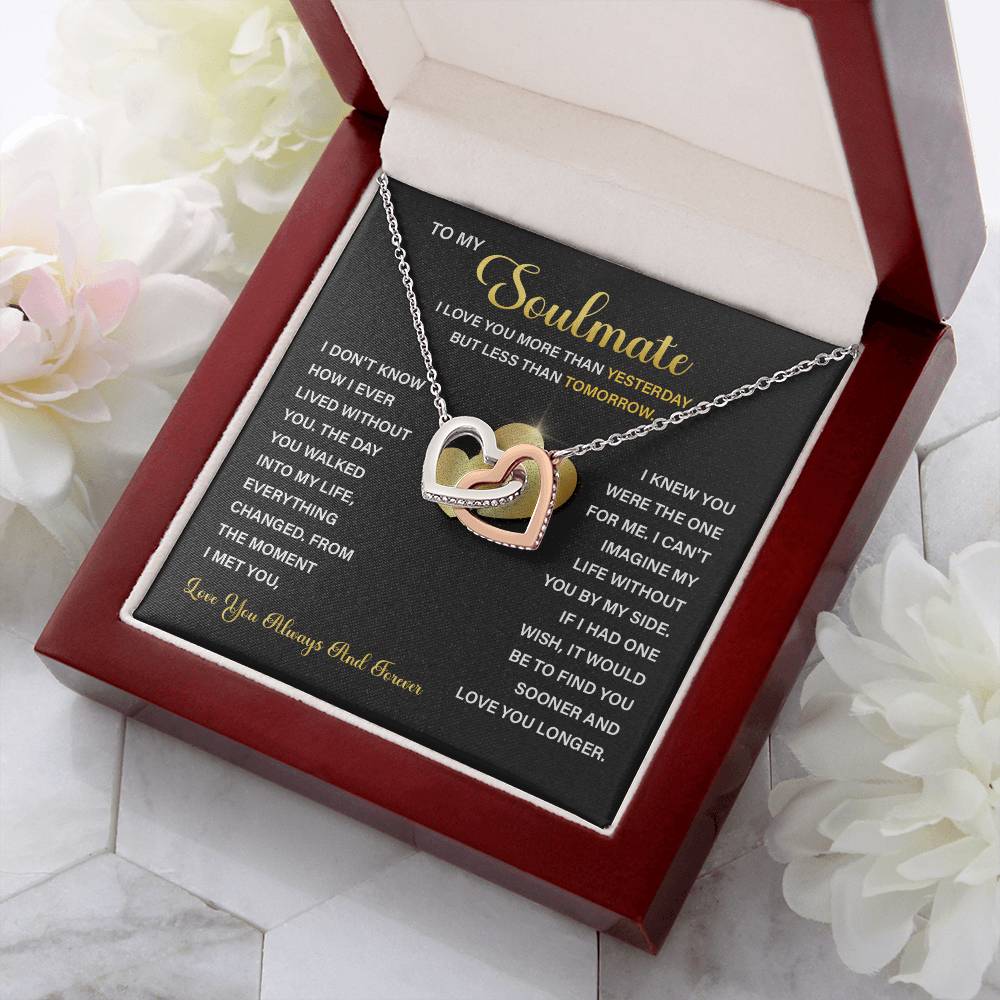 Soulmate Necklace For Women With Message Card And Gift Box