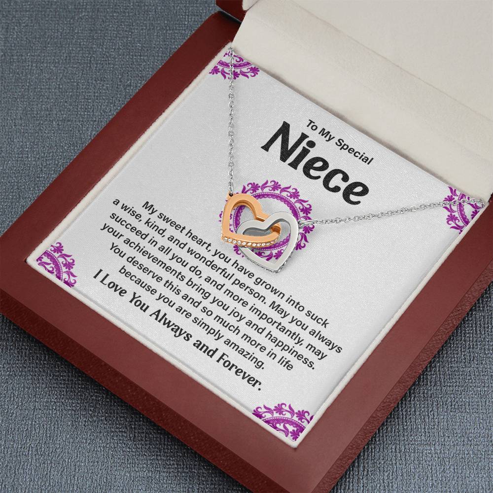 To My Special Niece Heartfelt Necklace For Love Elegant Pendant Special Gift Proud Niece Jewelry Kind Heart Pendant Love And Support Jewelry Thoughtful Gift For Niece Sentimental Pendant Sweet Jewelry