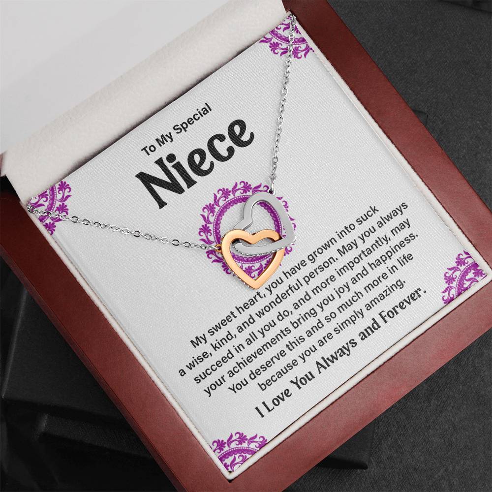 To My Special Niece Heartfelt Necklace For Love Elegant Pendant Special Gift Proud Niece Jewelry Kind Heart Pendant Love And Support Jewelry Thoughtful Gift For Niece Sentimental Pendant Sweet Jewelry