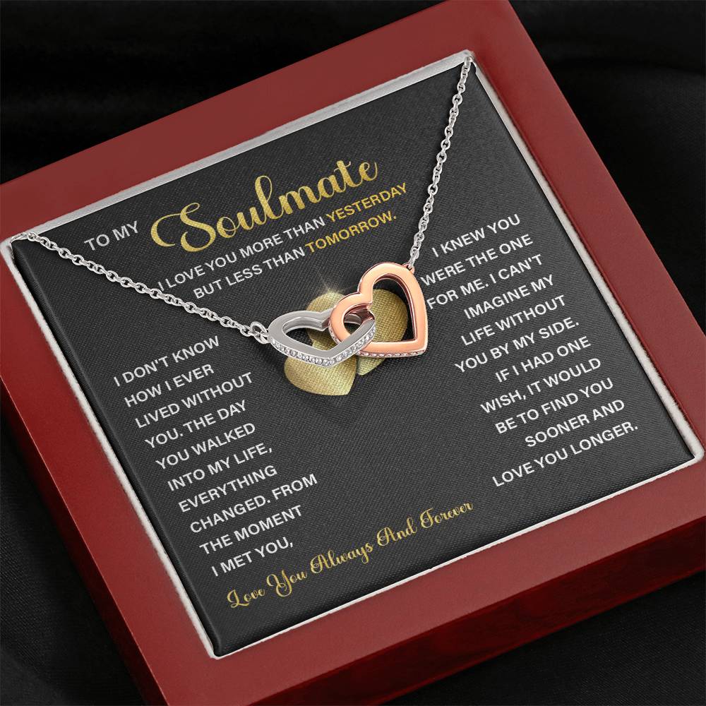 Soulmate Necklace For Women With Message Card And Gift Box