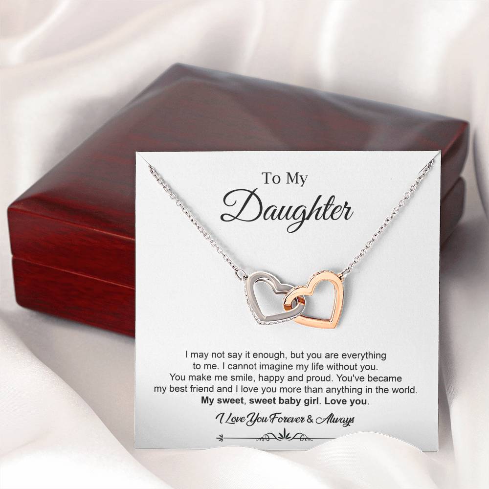 Daughter Gift from Mom – Interlocking Hearts Necklace