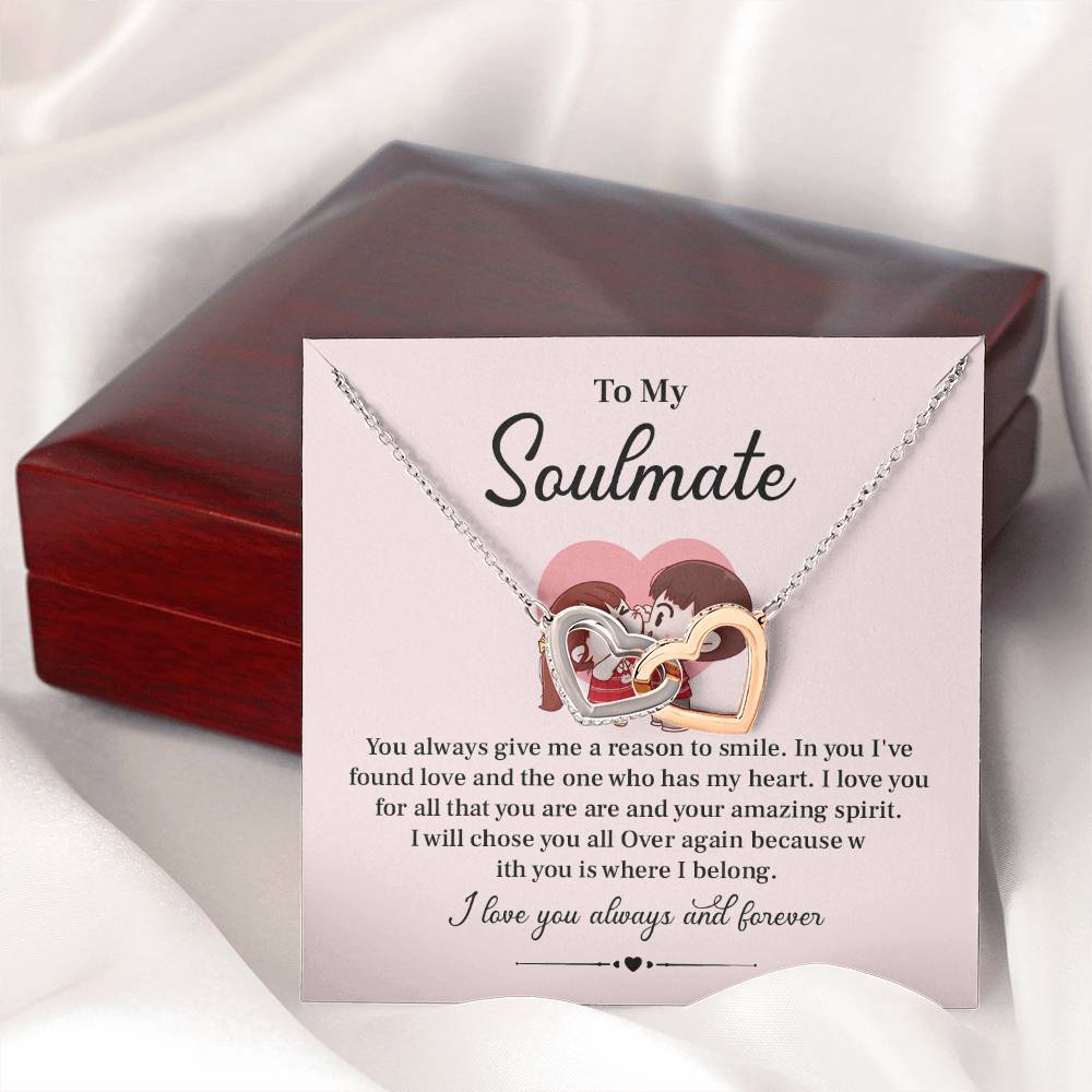 Soulmate Necklace Gift for Her – with Gift Box