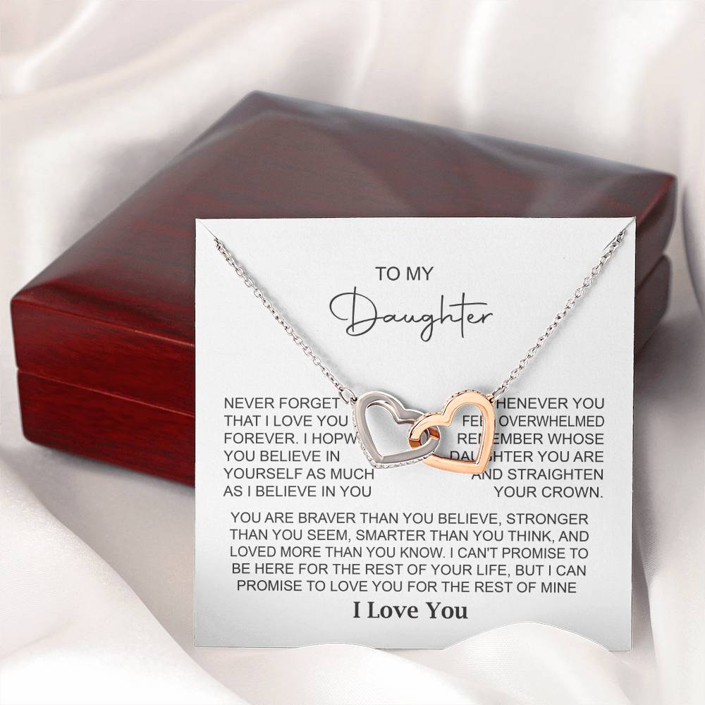 Daughter Necklace Gift With Message Card