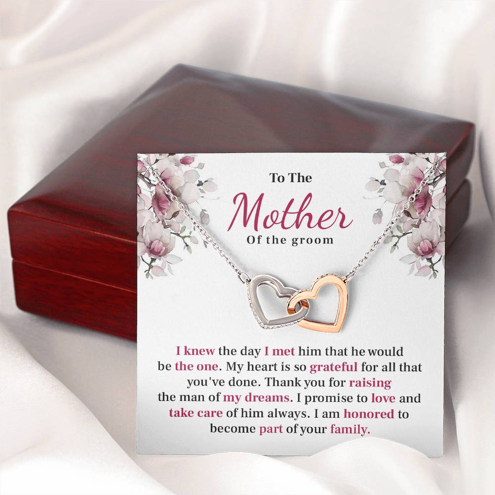 Sentimental Mother of Groom Jewelry With Message Card