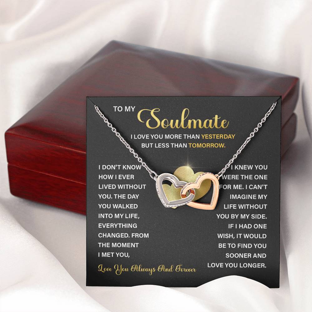 Soulmate Necklace For Women With Message Card And Gift Box