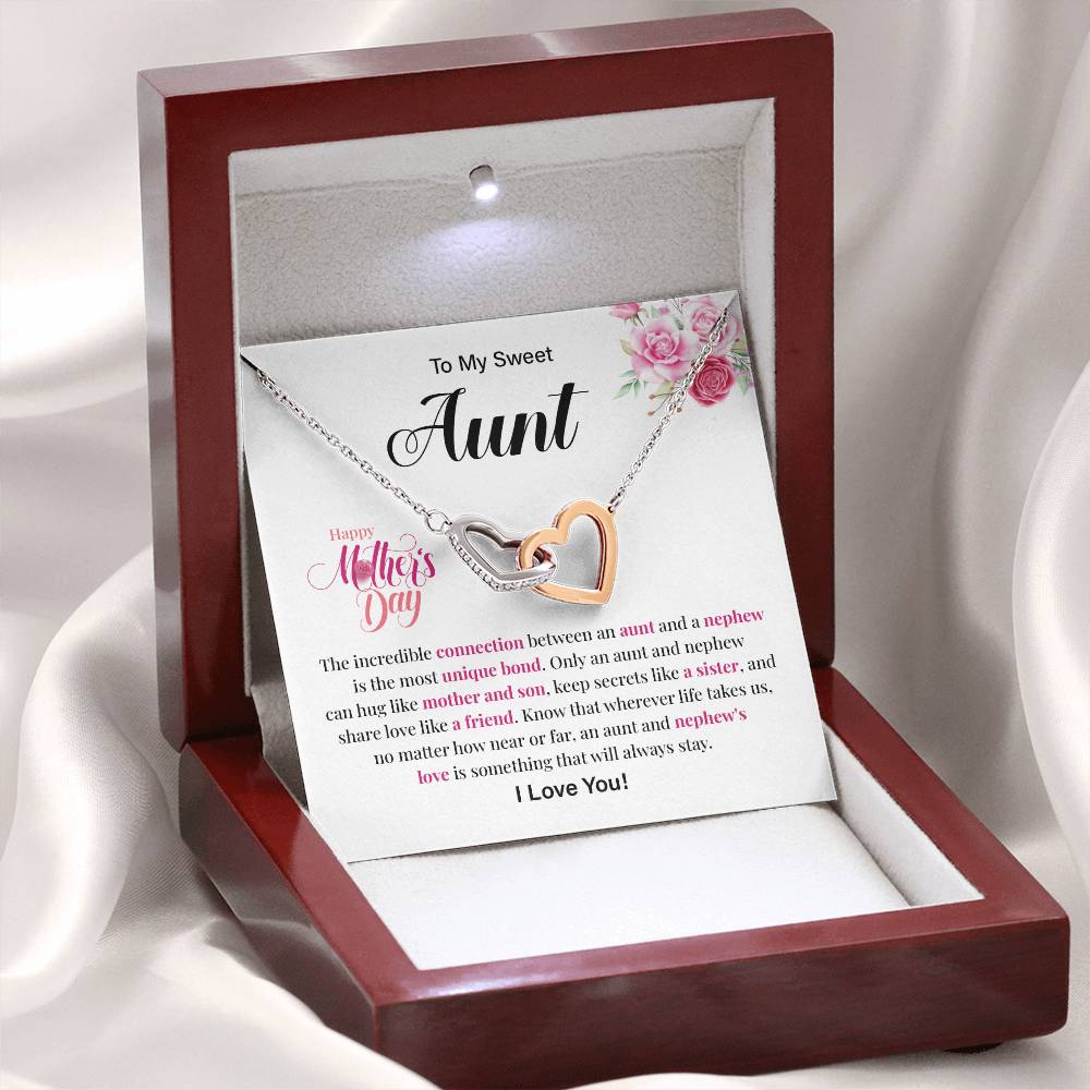 Mother’s Day Gift for Aunt from Nephew – Hearts Necklace
