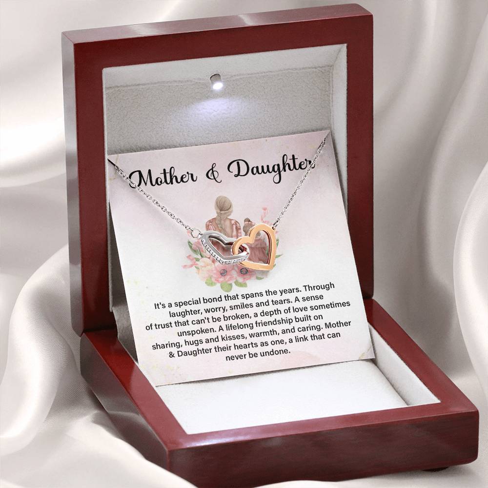 Mother Daughter Necklace with Meaningful Message