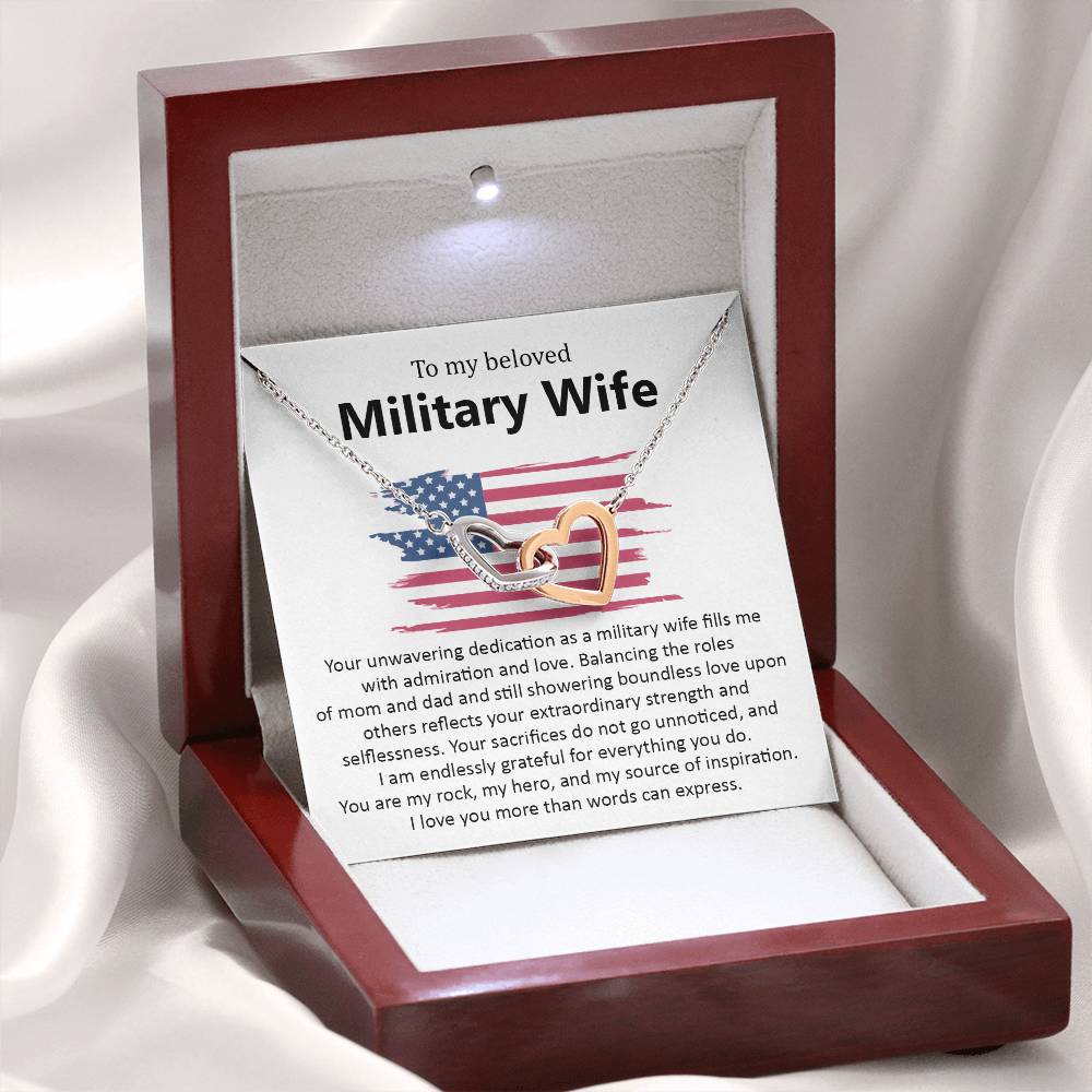 Military Wife Appreciation Gift with Message Card