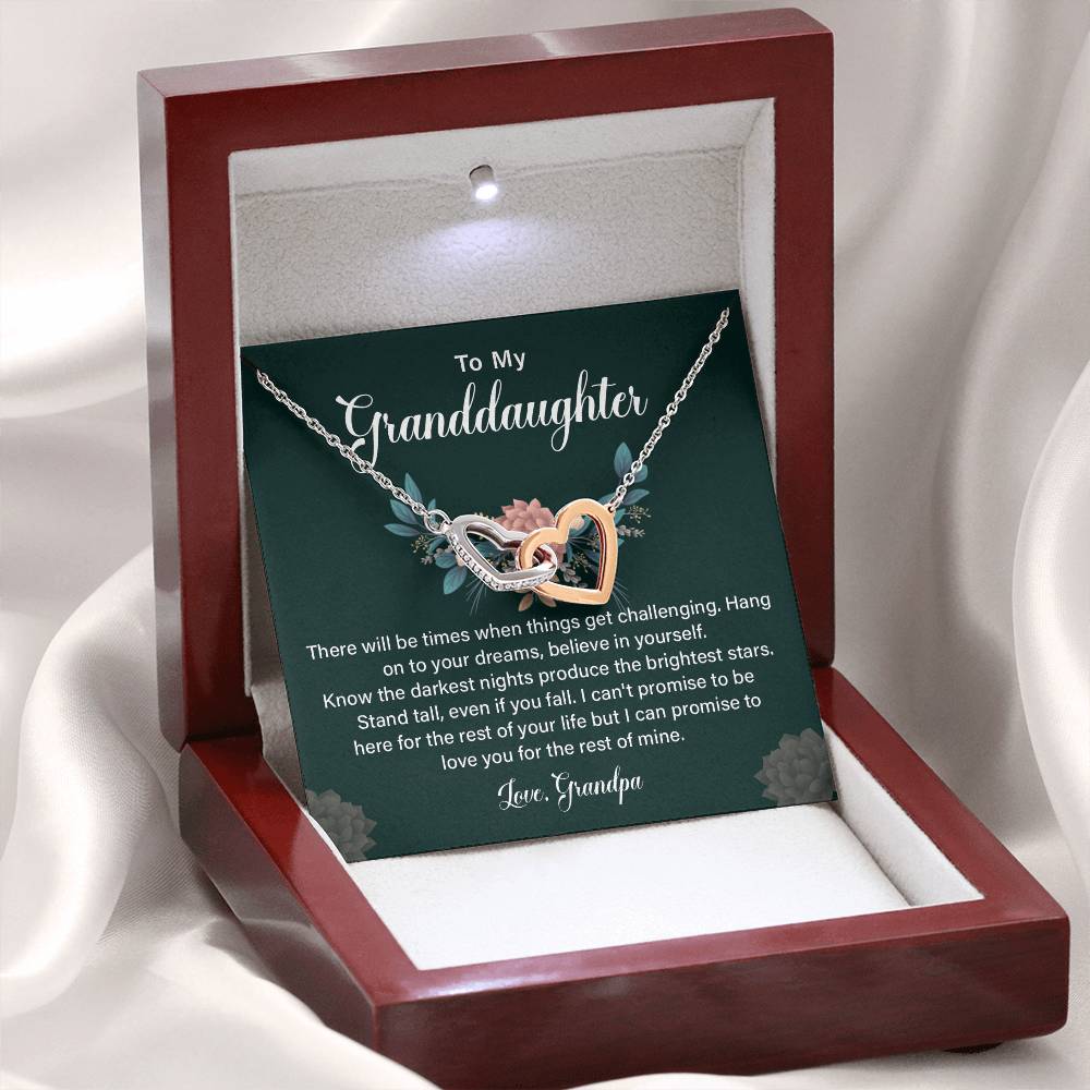 Granddaughter Necklace from Grandpa With Gift Box