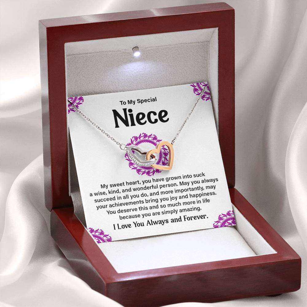To My Special Niece Heartfelt Necklace For Love Elegant Pendant Special Gift Proud Niece Jewelry Kind Heart Pendant Love And Support Jewelry Thoughtful Gift For Niece Sentimental Pendant Sweet Jewelry