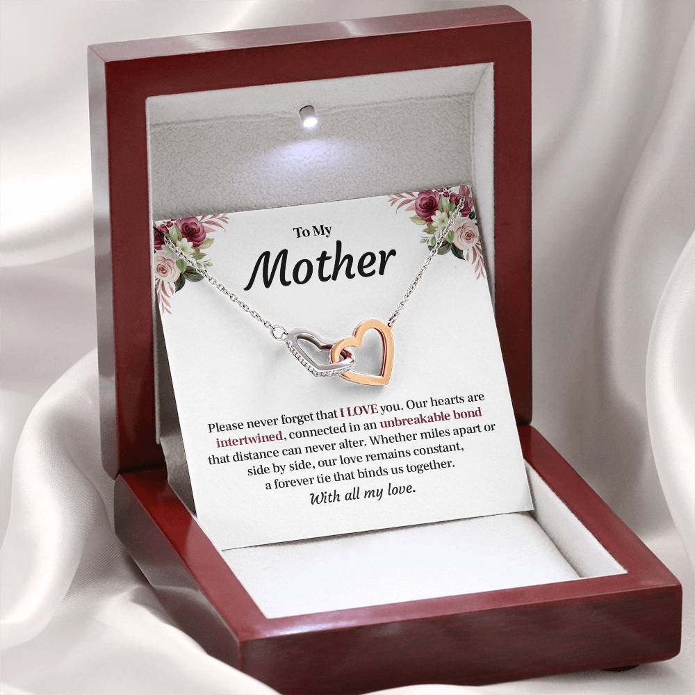 To My Mom Necklace Gift with Heartfelt Message
