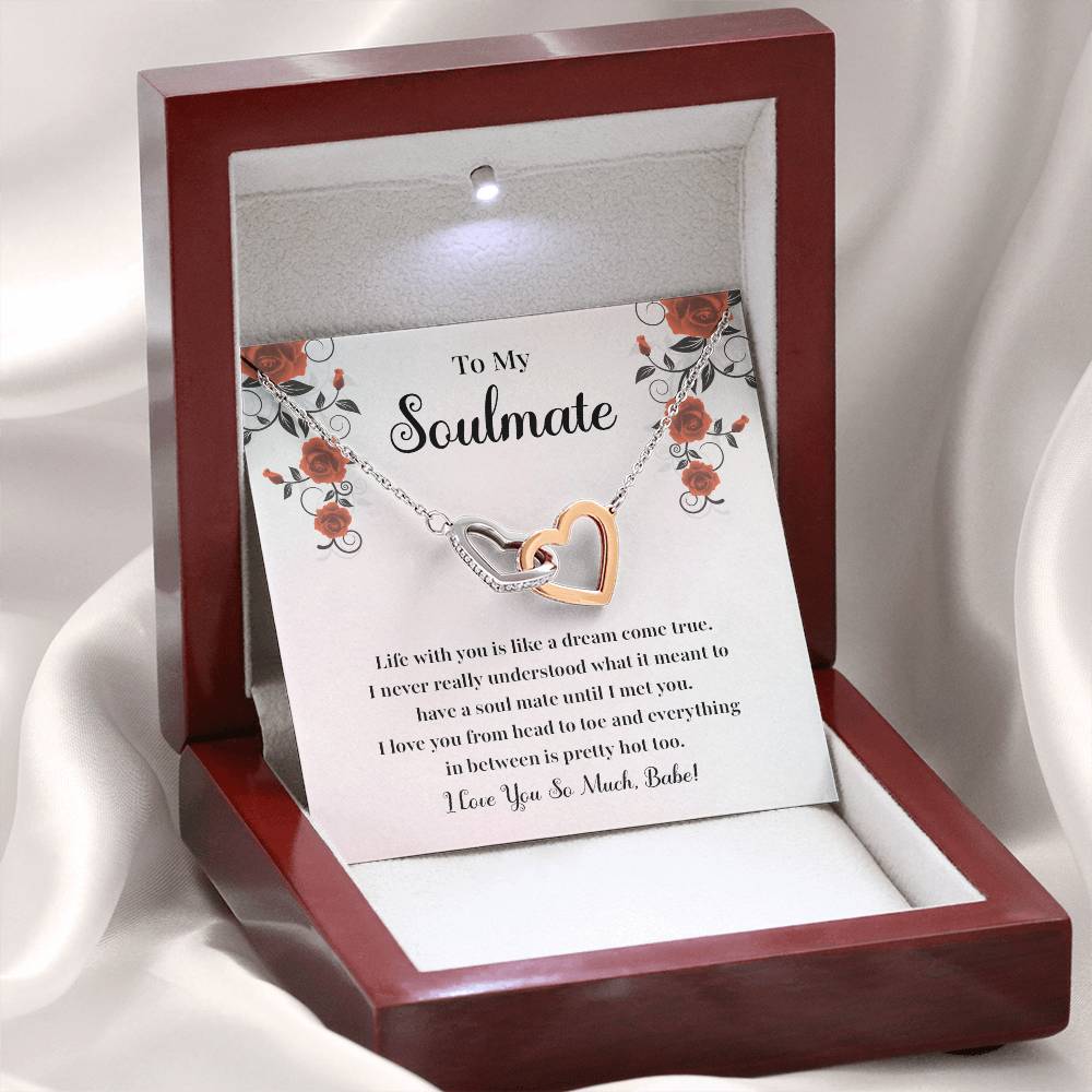 Soulmate Necklace Gift for Her with Jewelry Box