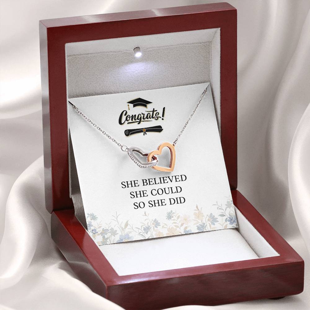 Graduation Necklace Gift – She Believed She Could