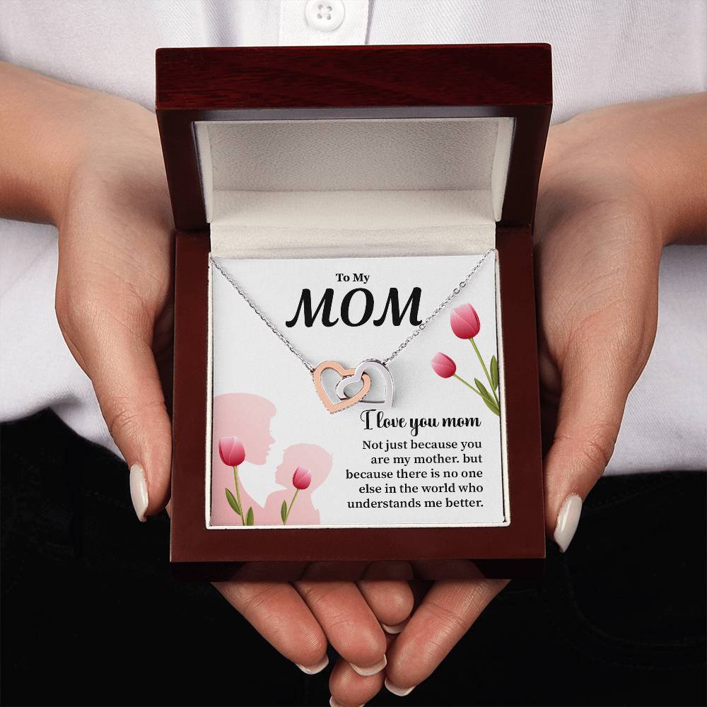Mother Daughter Necklace Gift with Message Card Inside
