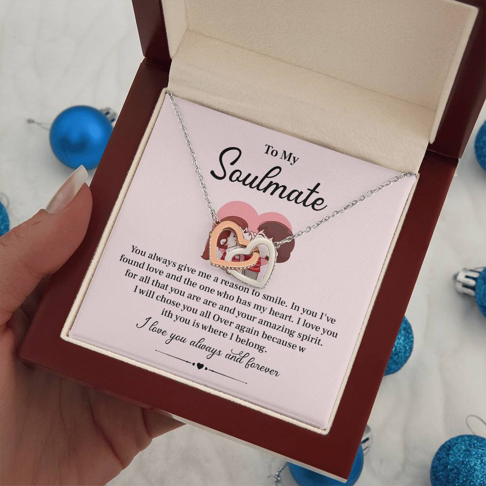 Soulmate Necklace Gift for Her – with Gift Box