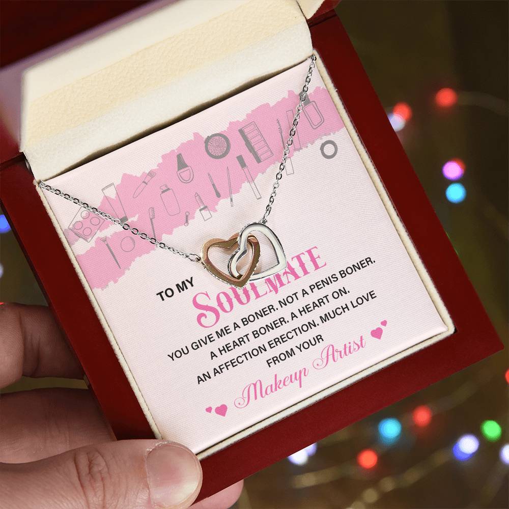 Makeup Artist Soulmate Necklace with Message Card