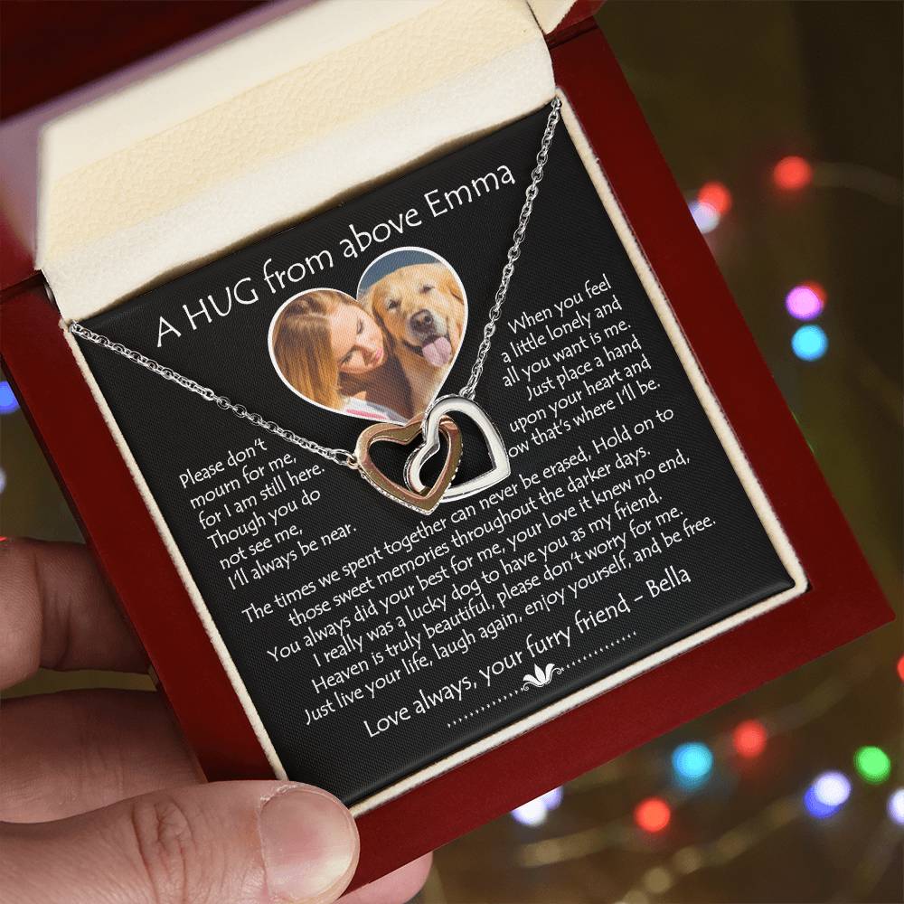 A Hug From Above Emma - Heartwarming Message Card From Your Beloved Furry Friend Bella