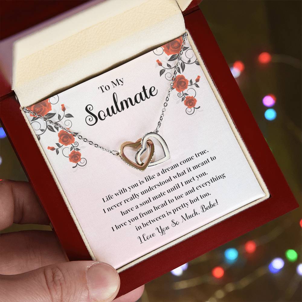 Soulmate Necklace Gift for Her with Jewelry Box