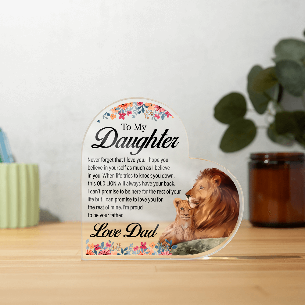 Dad to Daughter Heart Keepsake Gift