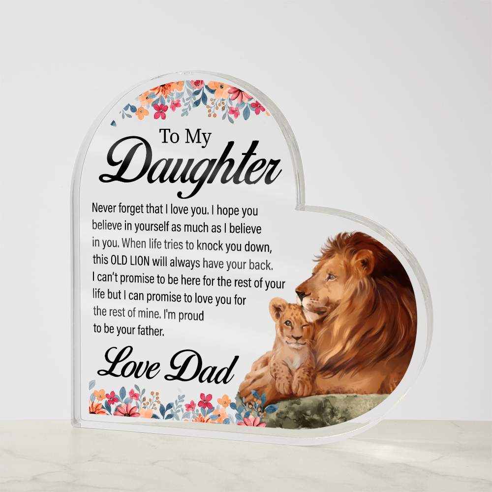 Dad to Daughter Heart Keepsake Gift