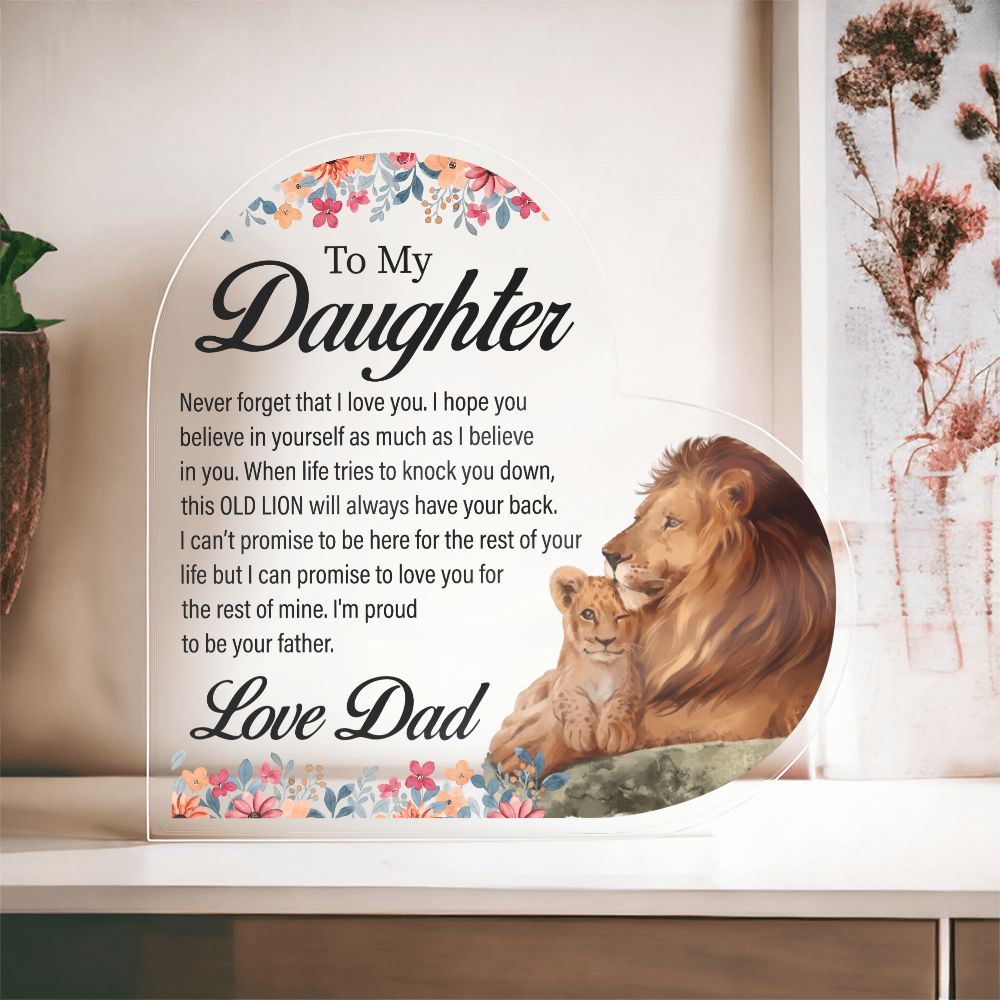 Dad to Daughter Heart Keepsake Gift