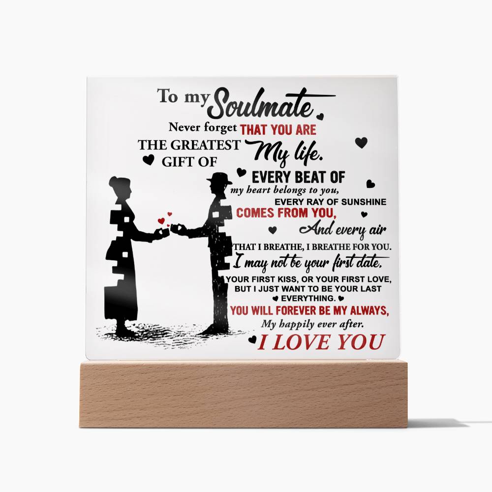 Soulmate Acrylic LED Gift – Romantic Love Decor