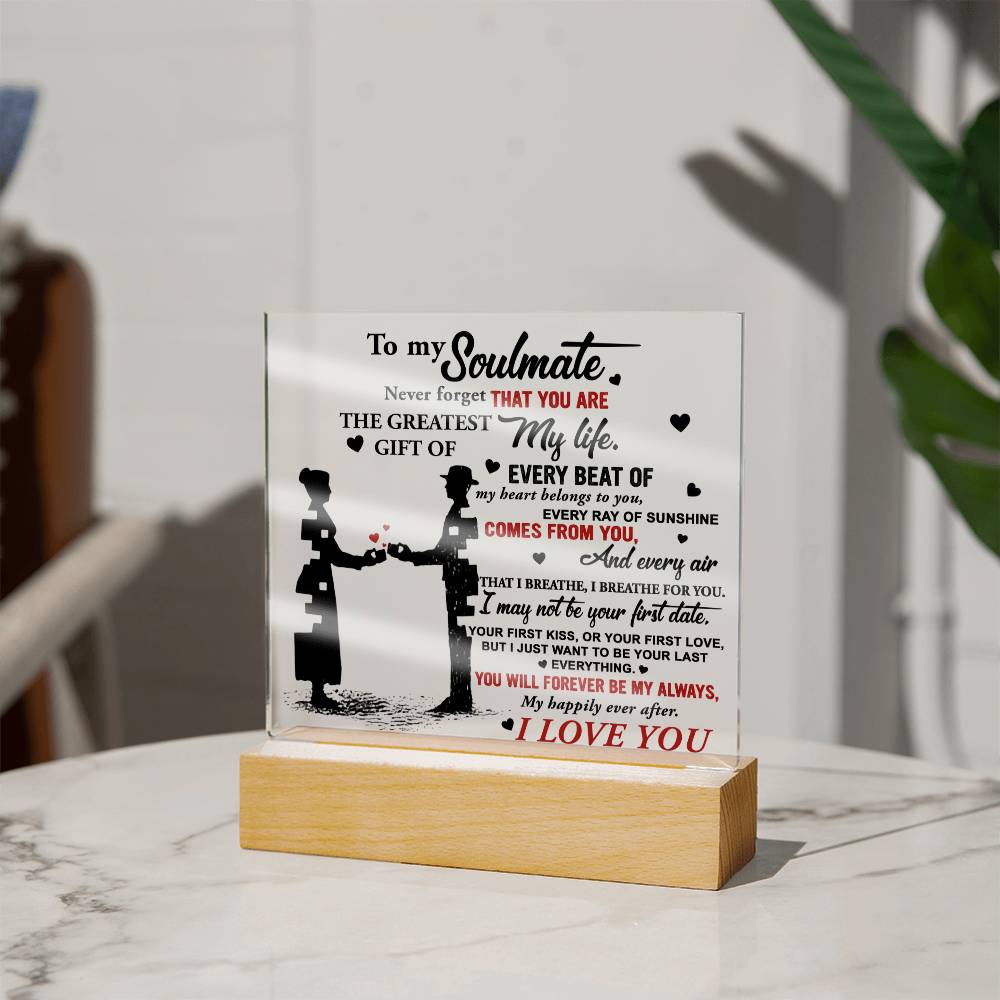 Soulmate Acrylic LED Gift – Romantic Love Decor