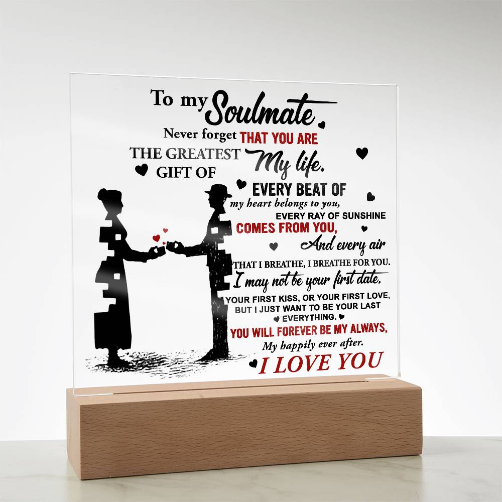 Soulmate Acrylic LED Gift – Romantic Love Decor