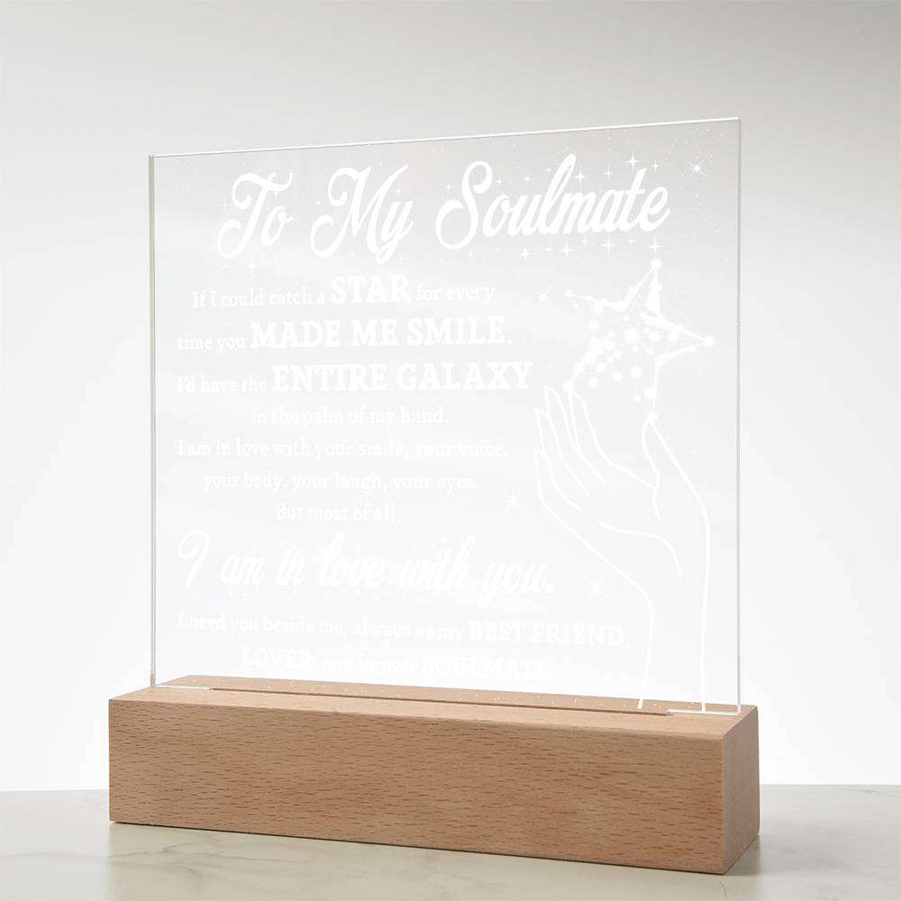 Soulmate Galaxy Star Acrylic Light – Romantic Gift