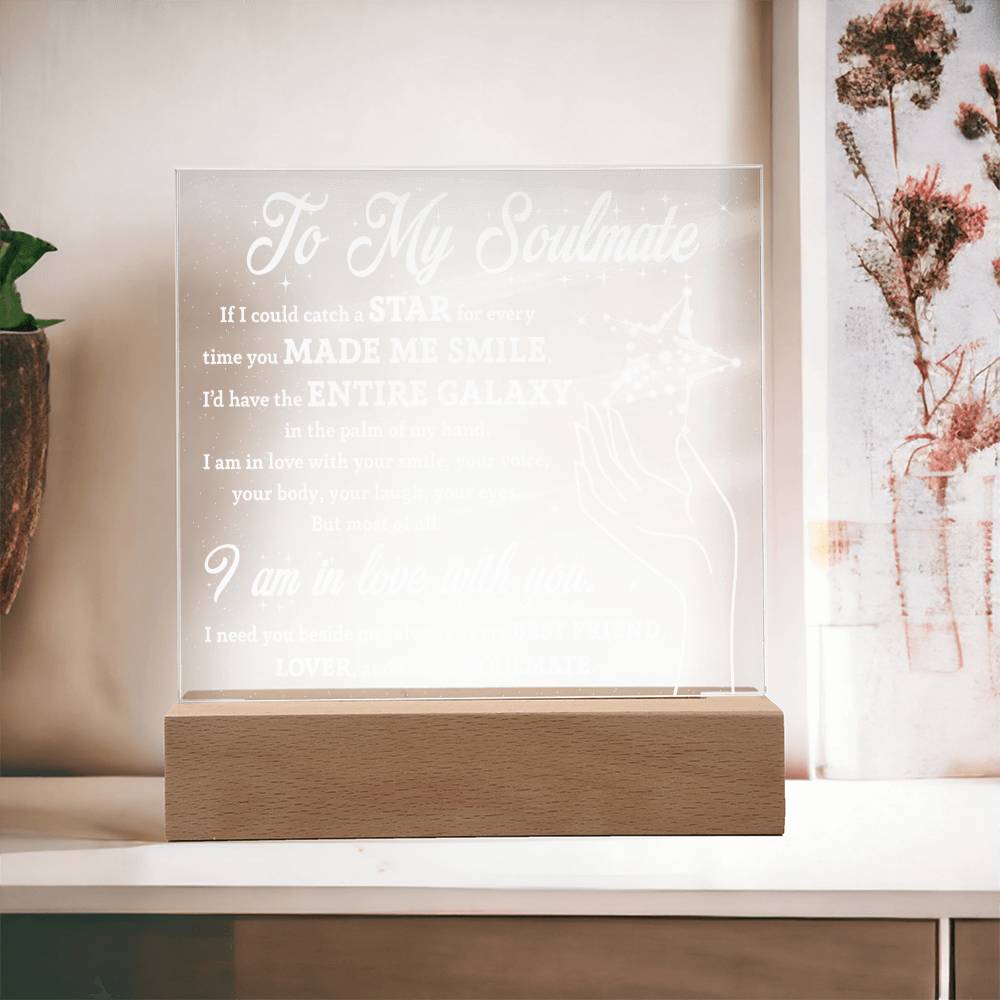 Soulmate Galaxy Star Acrylic Light – Romantic Gift