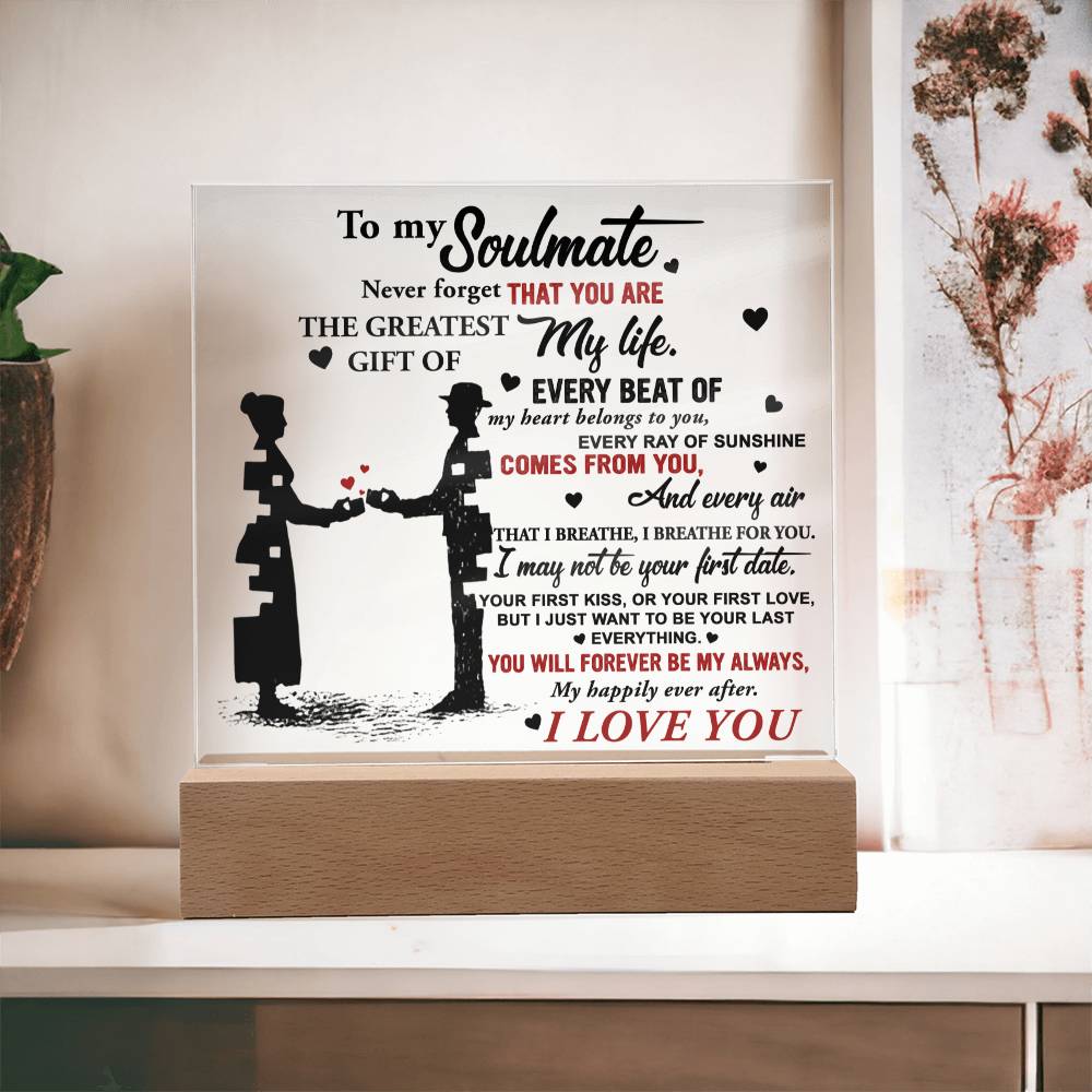 Soulmate Acrylic LED Gift – Romantic Love Decor