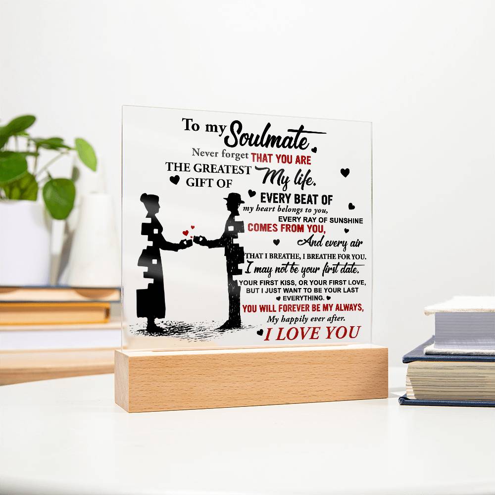 Soulmate Acrylic LED Gift – Romantic Love Decor