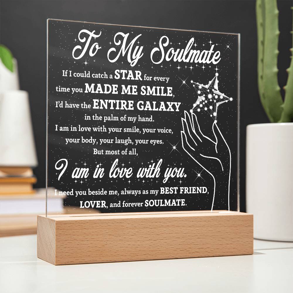 Soulmate Galaxy Star Acrylic Light – Romantic Gift