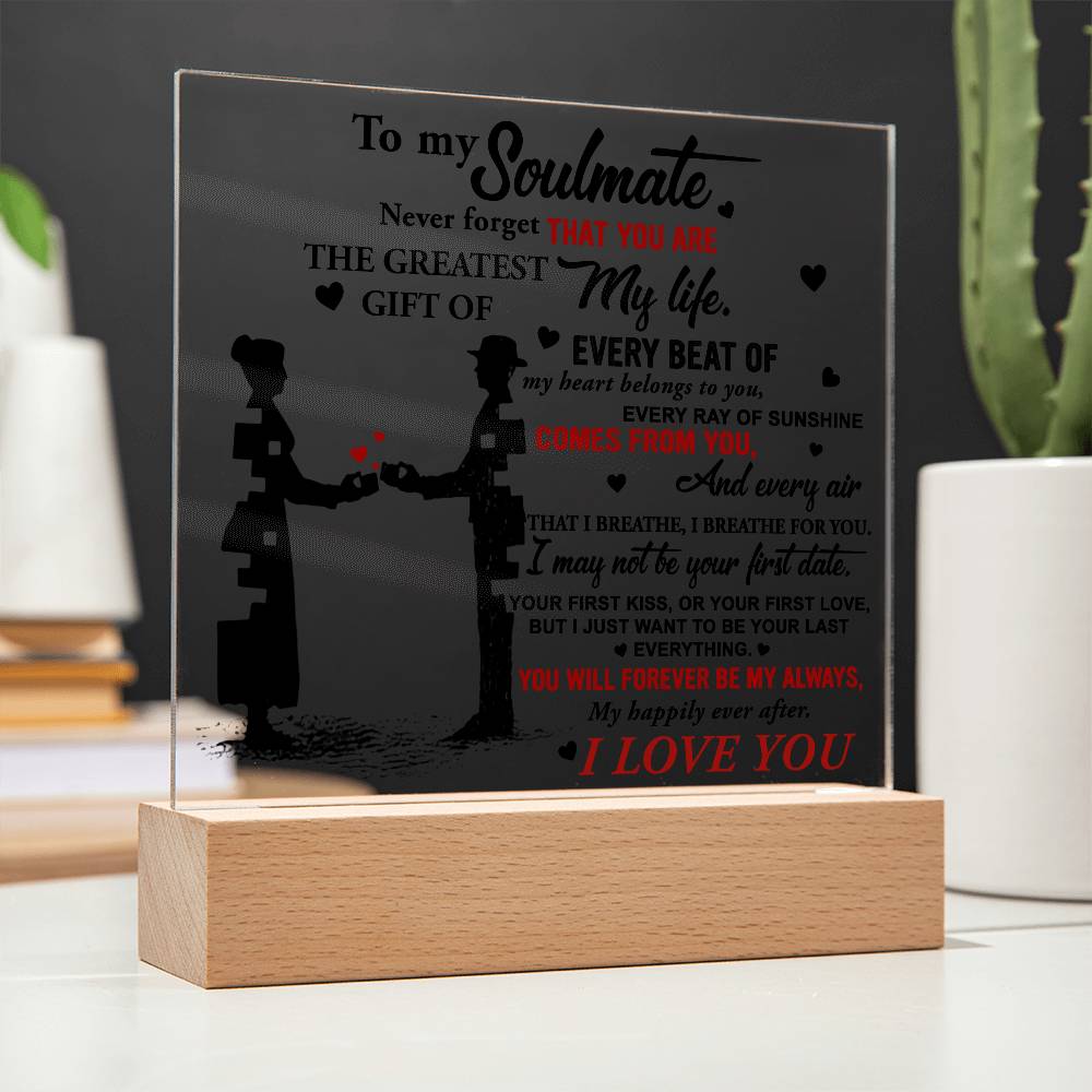 Soulmate Acrylic LED Gift – Romantic Love Decor