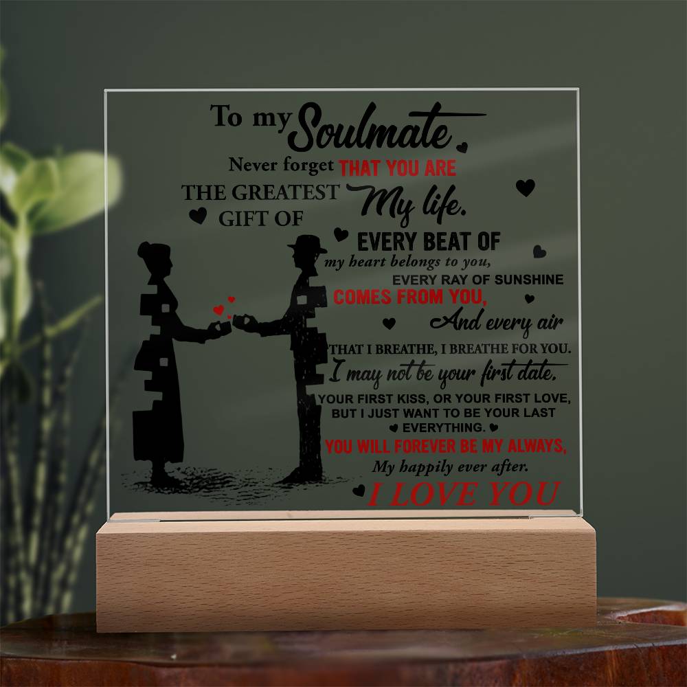 Soulmate Acrylic LED Gift – Romantic Love Decor
